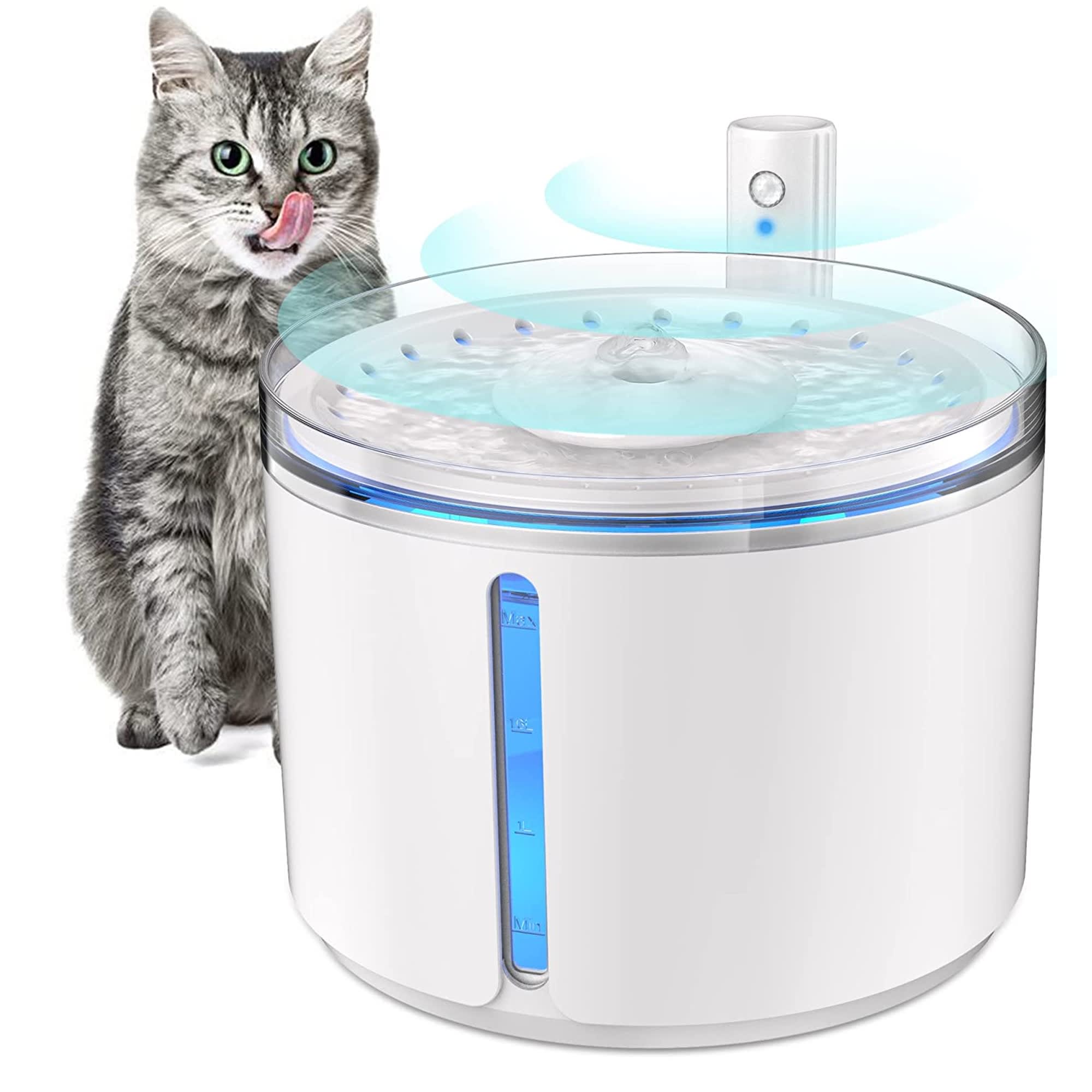 Dogness White Smart Sensor Portable Water Fountain， 2.2 Liters