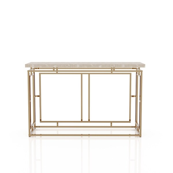 Furniture of America Angelina 47-in. Modern Glam Geometric Sofa Table