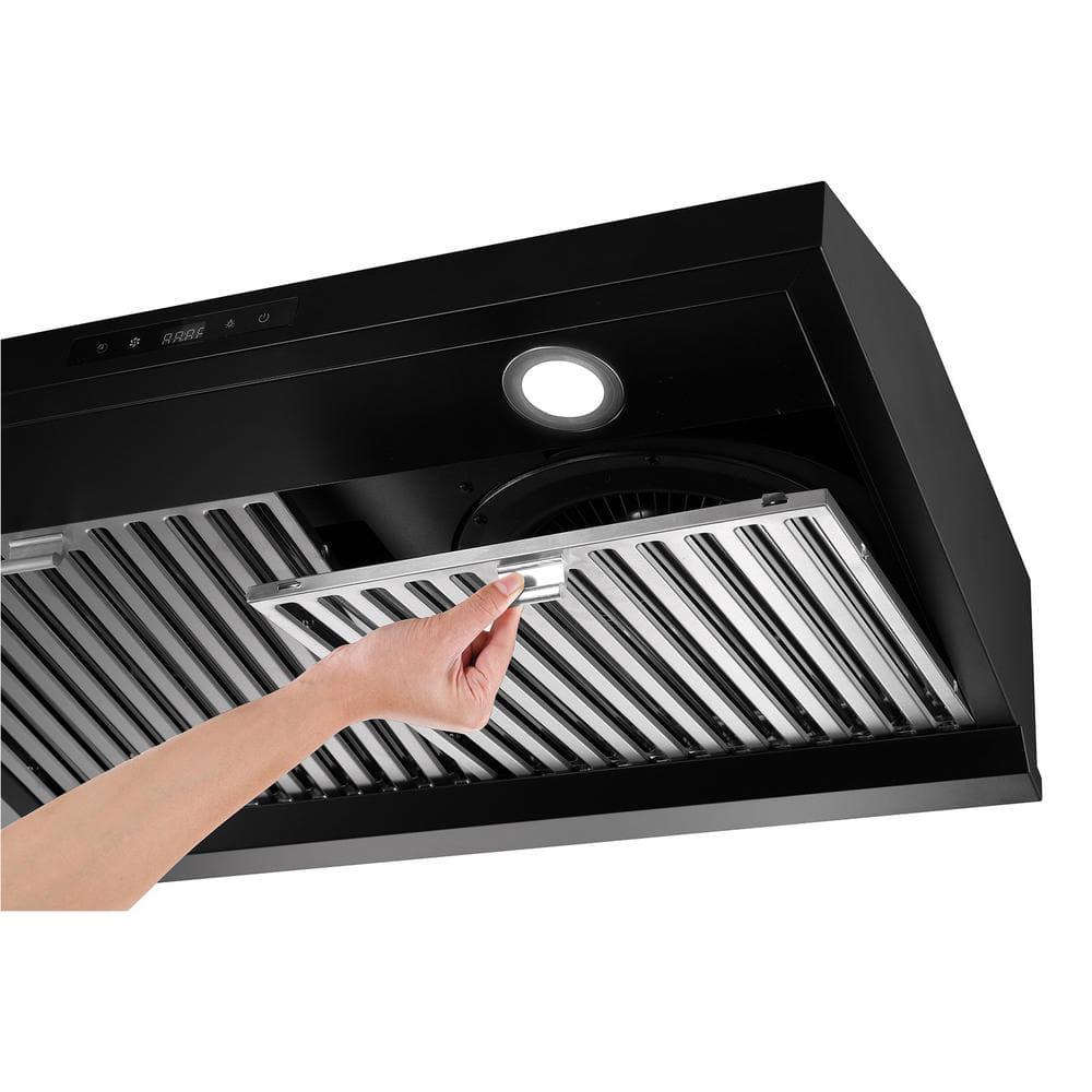 Edendirect 30 inch Kitchen Under Cabinet Range Hood 600CFM Stainless Steel Cooking Vented LEDs with light