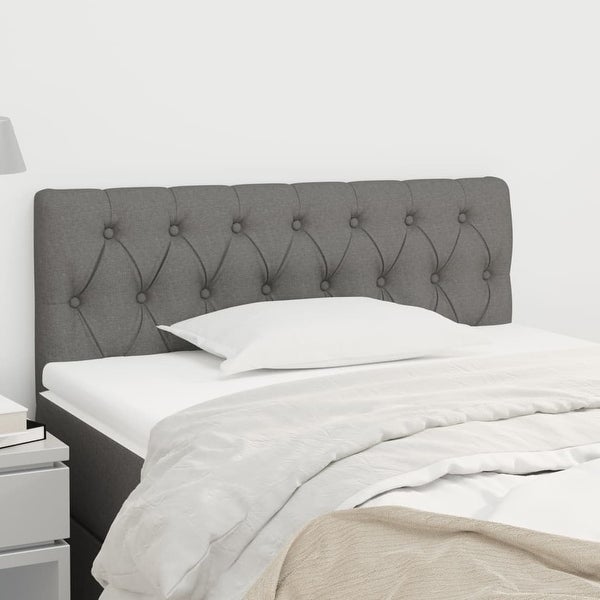 vidaXL Headboards 2 pcs Dark/Light Gray Fabric - - 37421114