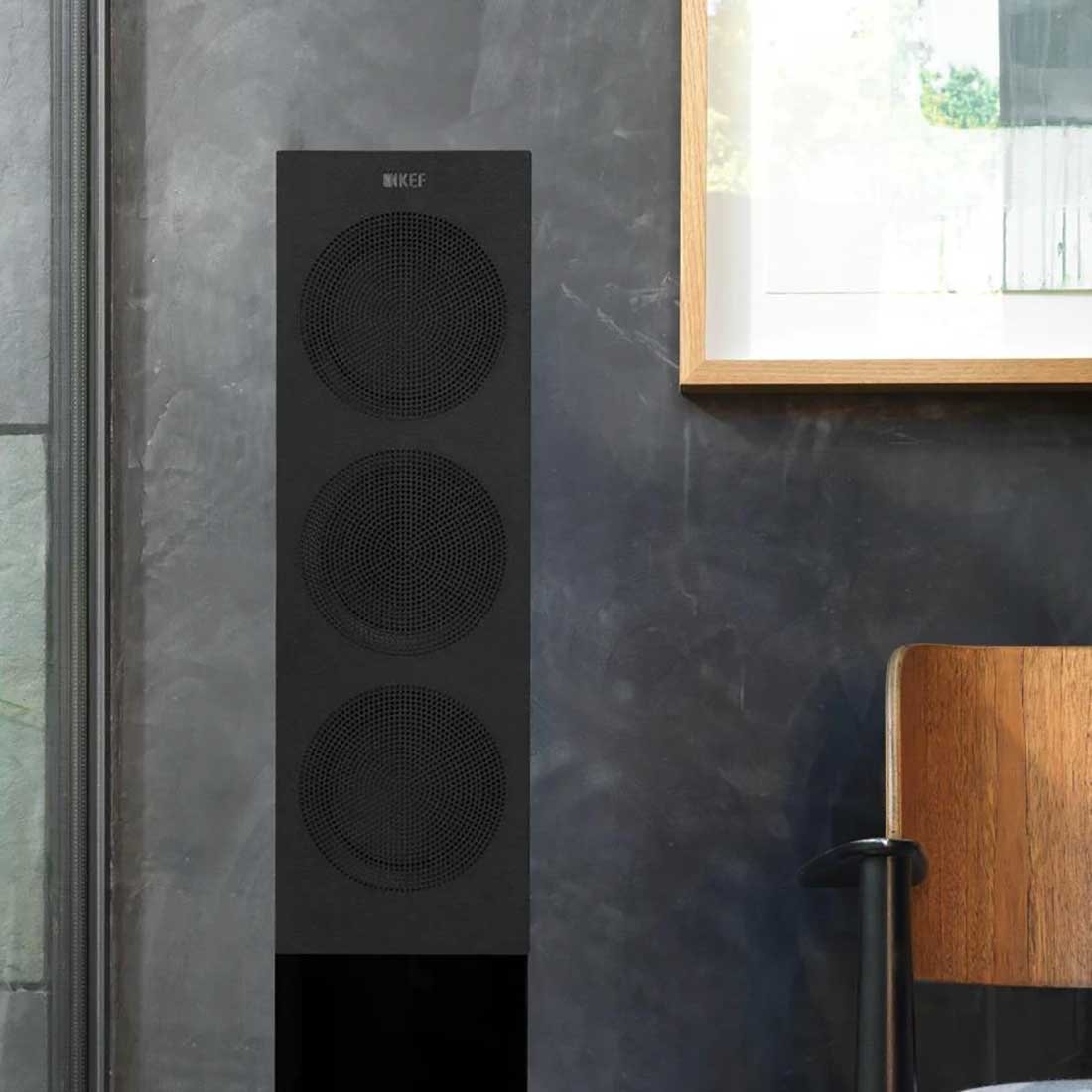 KEF R5 Black Gloss 3-Way Floor Standing Speaker (Each)