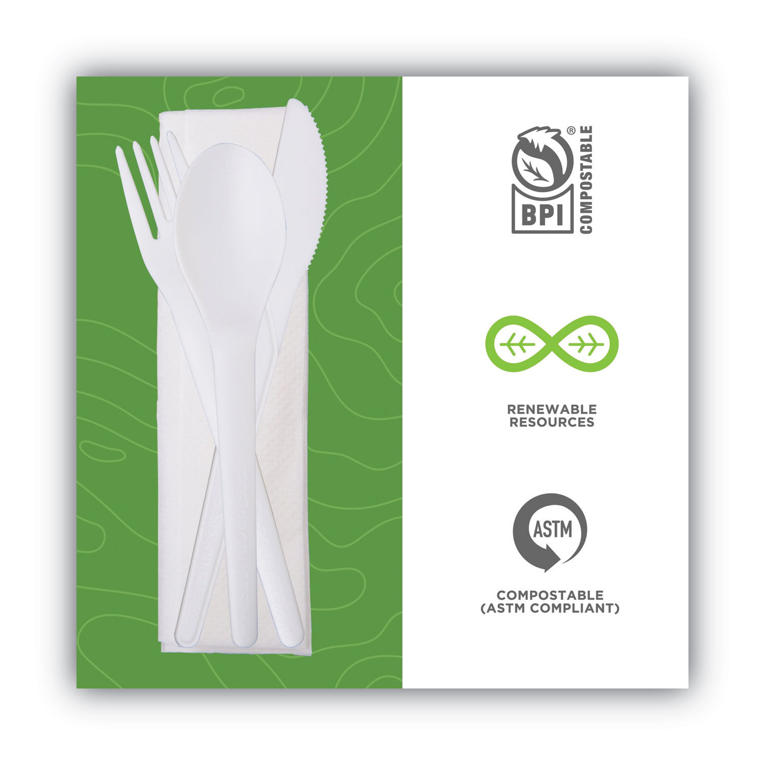 Plantware Compostable Cutlery Kit by Eco-Productsandreg; ECOEPS015