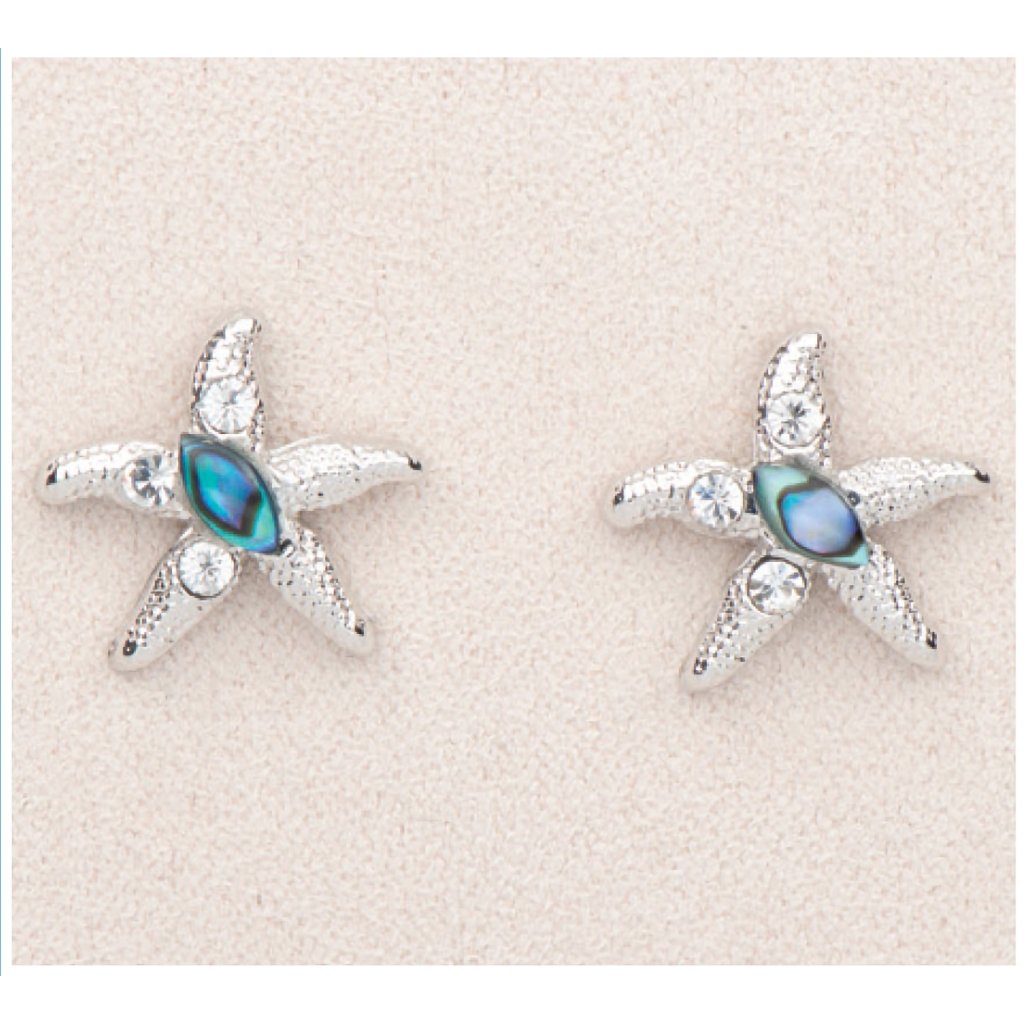 Wild Pearle  Jeweled Starfish Earrings