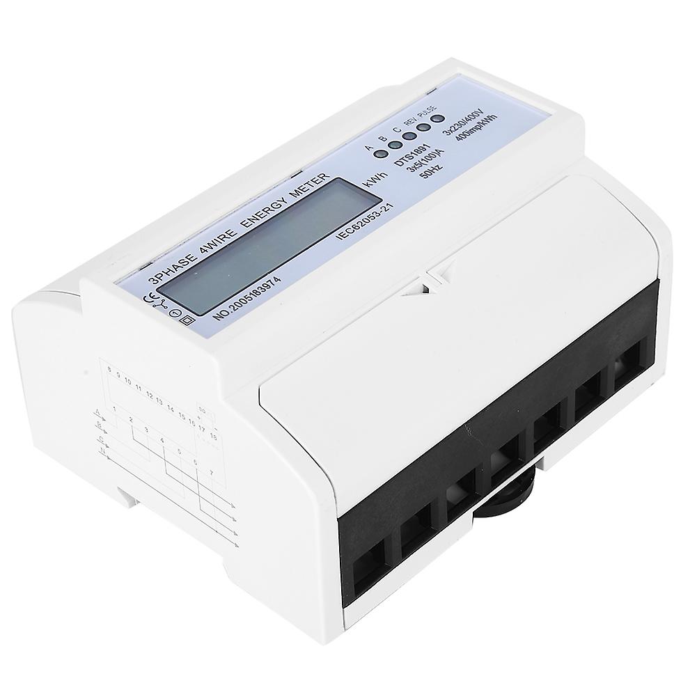 Rail Energy Meter 3phase 4wire 7p Lcd Downand#8209;in Downand#8209;out Portable Digital Integrated Circuits