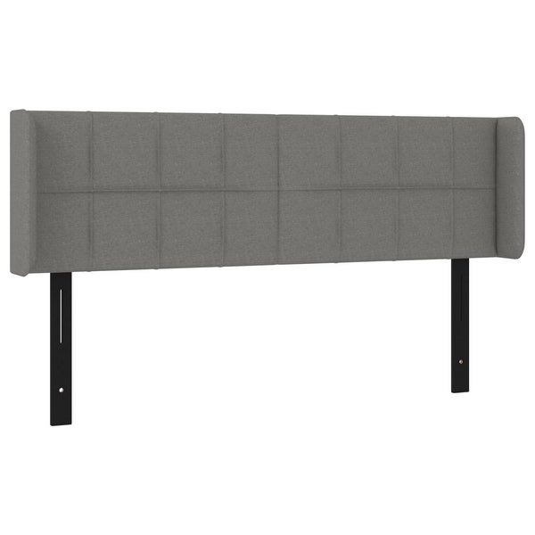 vidaXL Headboard with Ears Dark/Light Gray Fabric - - 37455509