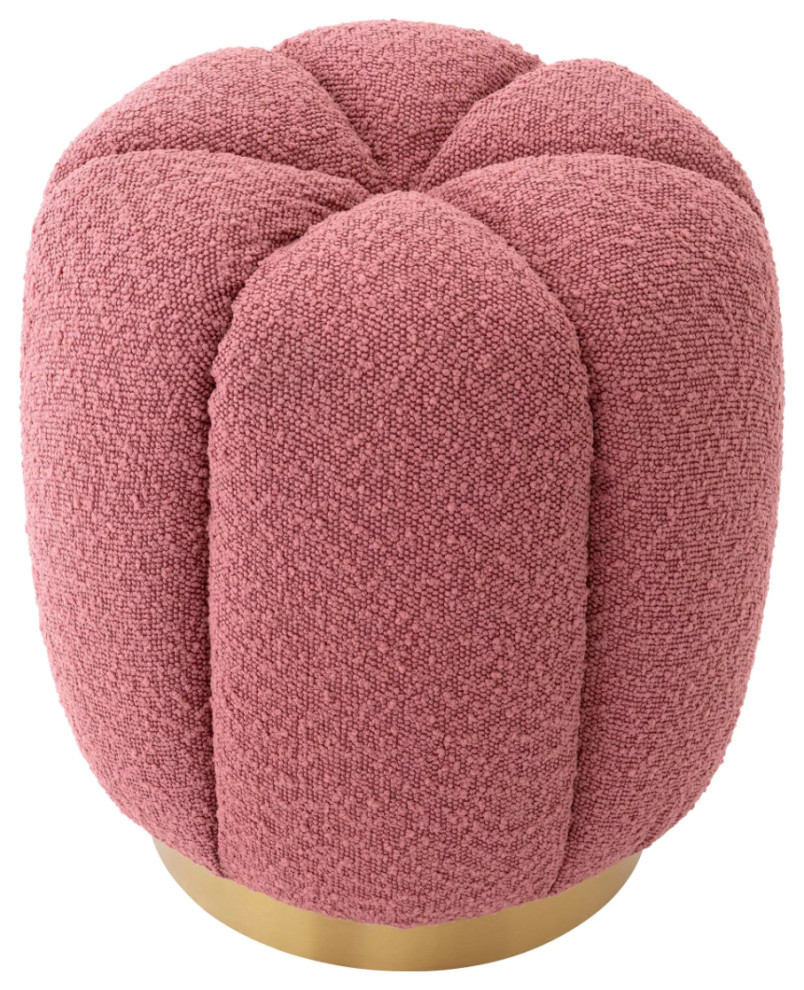 Modern Bouclé Stool  Eichholtz Stool Orchanic   Contemporary   Footstools And Ottomans   by Oroa   Distinctive Furniture  Houzz