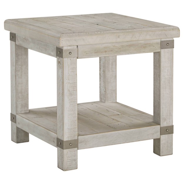 Carynhurst Rectangular End Table White Signature Design By Ashley