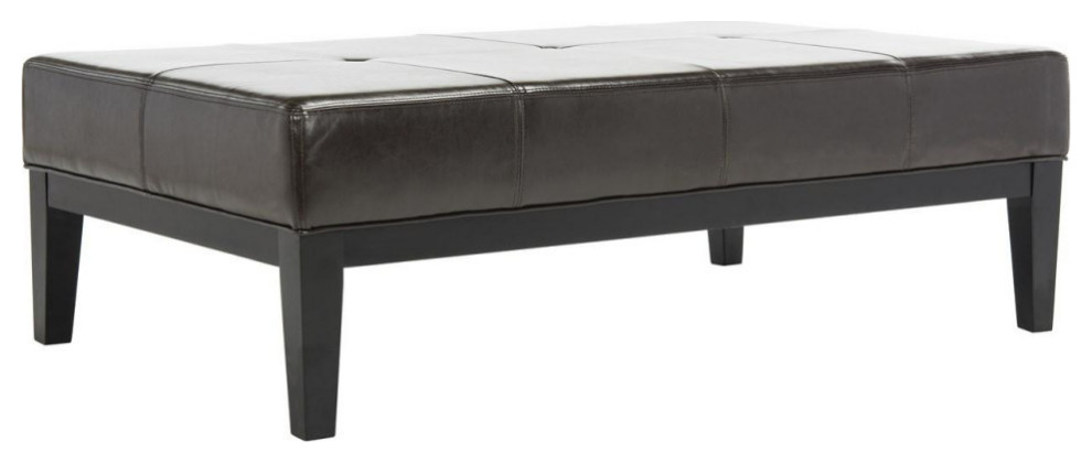 Tonita Rectangle Cocktail Ottoman  Brown/Black   Transitional   Footstools And Ottomans   by Rustic Home Furniture Deco  Houzz