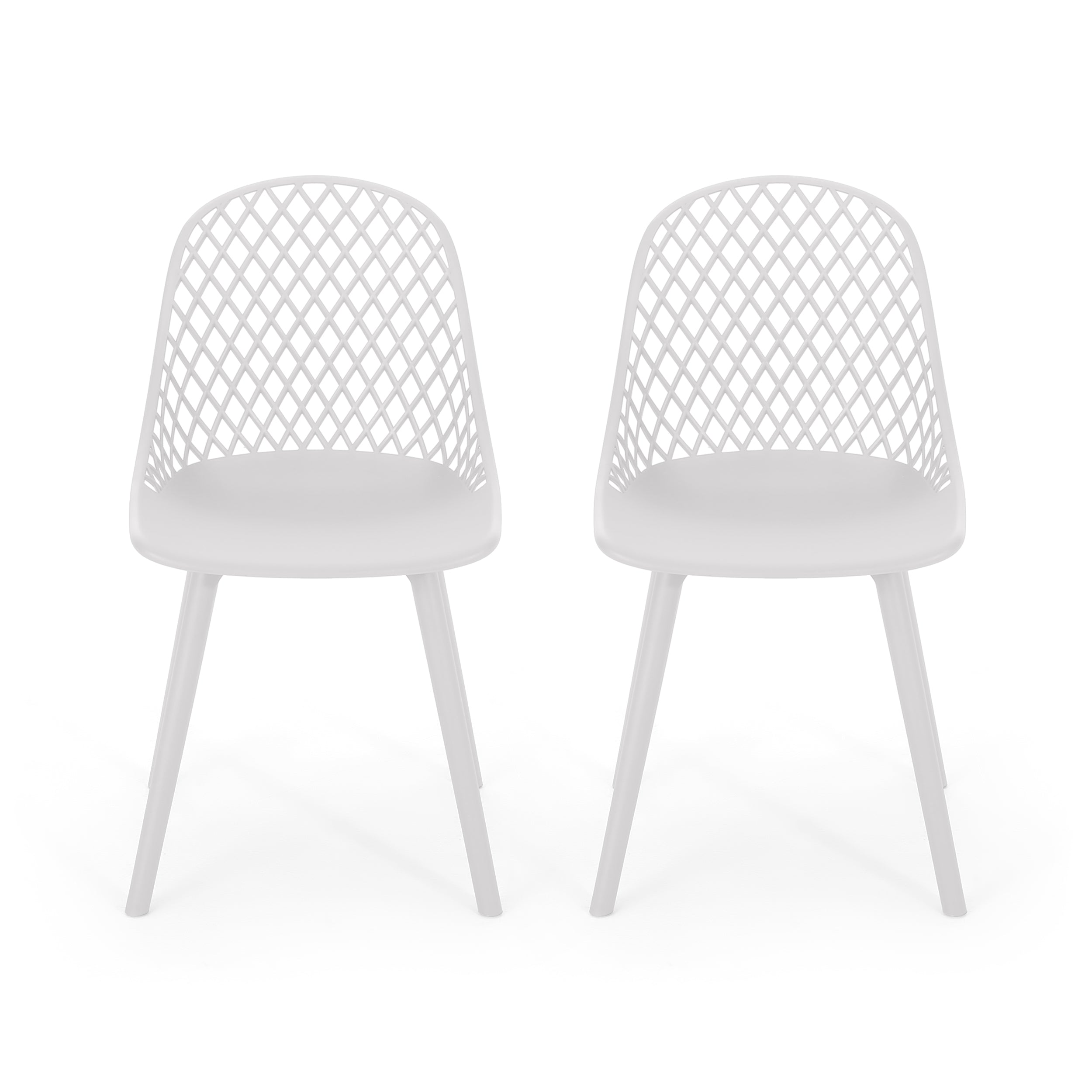 Lucy Outdoor Modern Dining Chair (Set of 2)