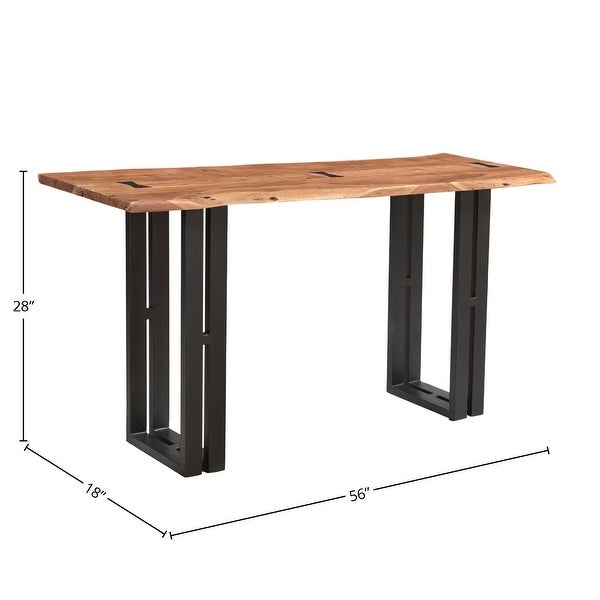 Complete Acacia and Steel Console Table