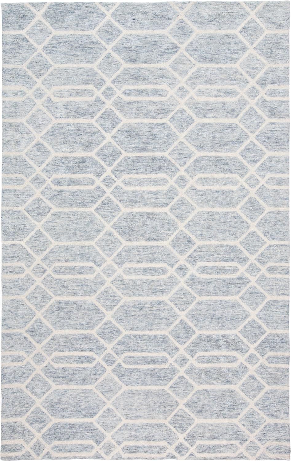 Natal Blue and Ivory Rug by BD Fine