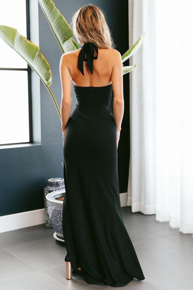 Old Hollywood Maxi Dress Black