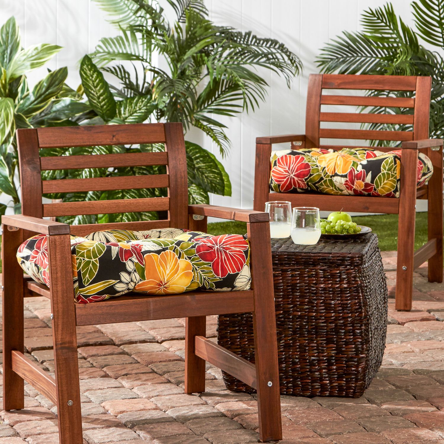 Greendale Home Fashions 20 2-piece Outdoor Chair Cushion Set