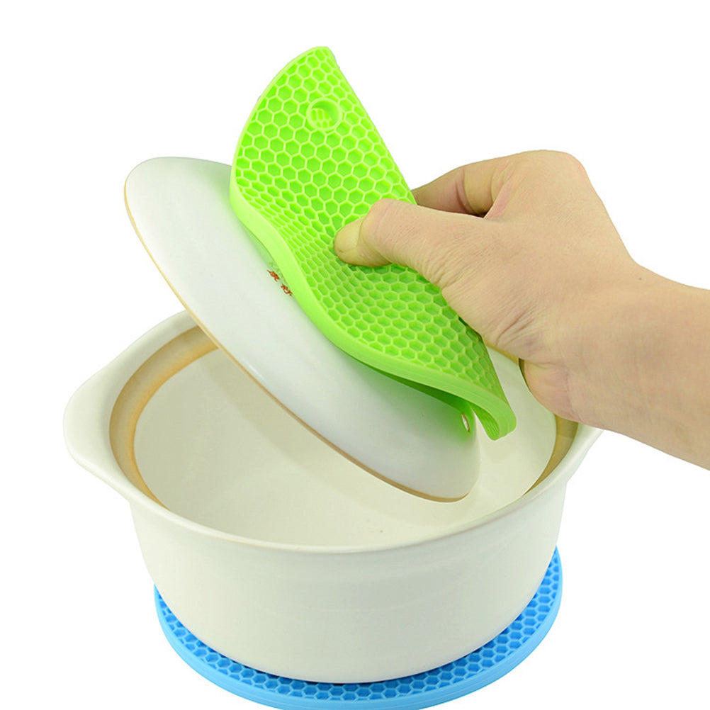 OUNONA Silicone Mat Hot Dishdrying Kitchen Pot Pads Jar Grill Trivet Gripper Trivets Holders Mat Microwave Pad Trivets Counter