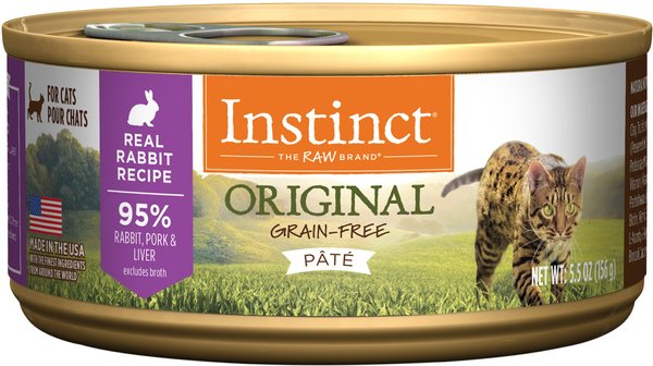 Instinct Original Grain-Free Pate Real Rabbit Recipe Wet Canned Cat Food