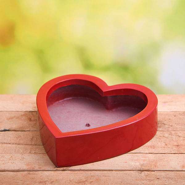 12 inch (30 cm) SML-013 Bonsai Heart Shaped Fiberglass Planter (Red)