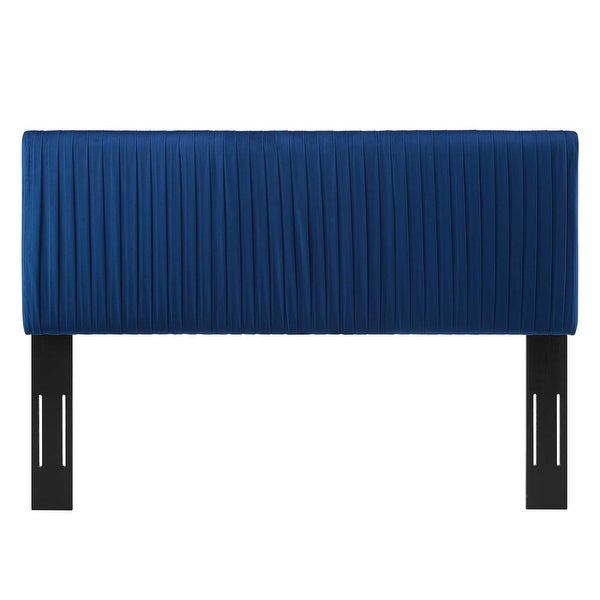 Montrose Blue Velvet Upholstered Twin Size Headboard - - 32807394