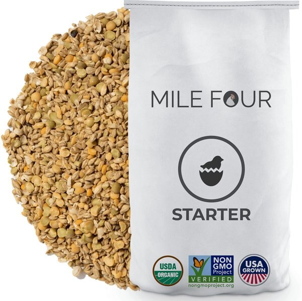 Mile Four 21% Organic Whole Grain Starter Chicken and Duck Feed