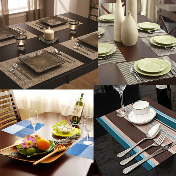 Aspire 8PCS PVC Placemats For Dining Table With Wi...