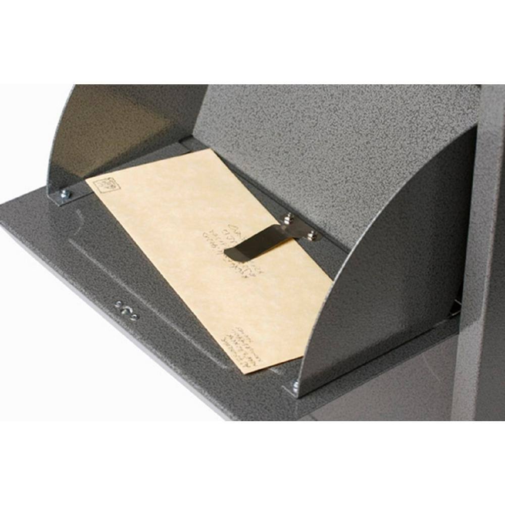 dVault Weekend Away Vault Gray PostColumn Mount Secure Mailbox DVJR0060-2
