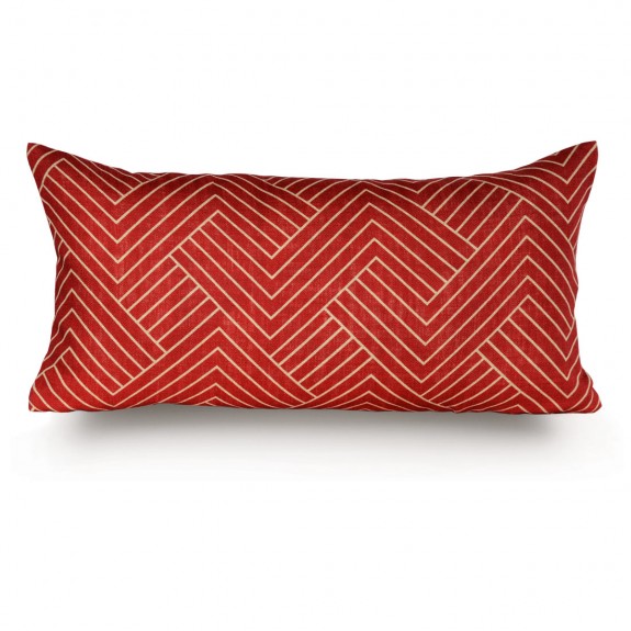 Leipzig Red Cushion 23x47cm