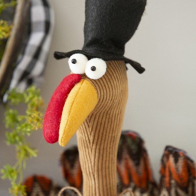 Evergreen Plush Turkey Table Decor