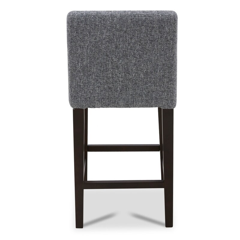 Eason Upholstered Low Back Barstool Set of 2