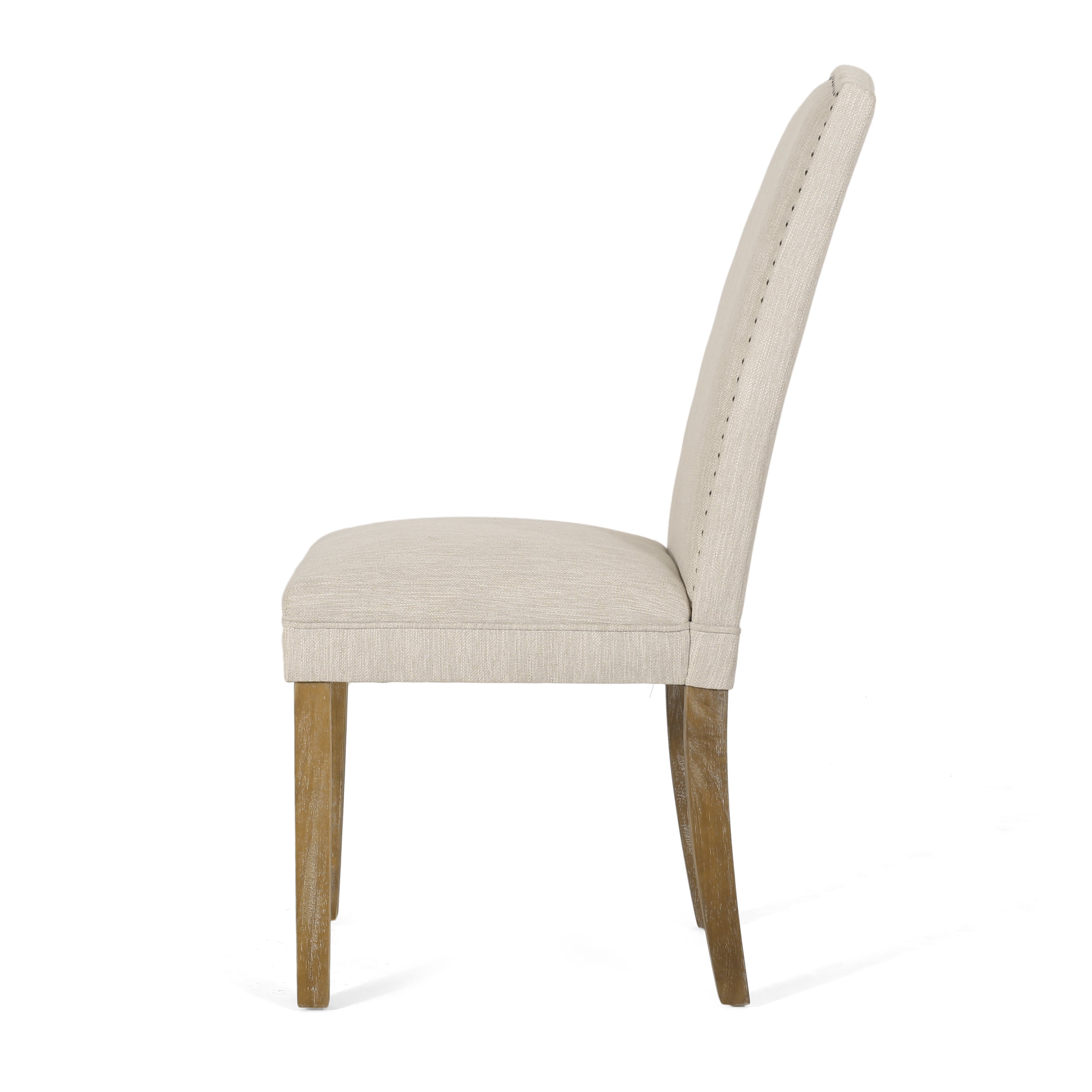 Geromin Contemporary Fabric Dining Chairs with Nailhead Trim, Set of 6