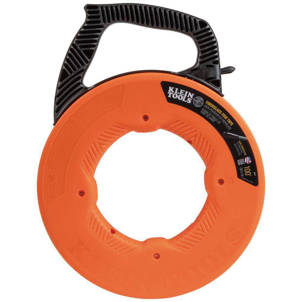 Klein Tools 100 ft. Non-Conductive Fiberglass Fish Tape (56371) 56371