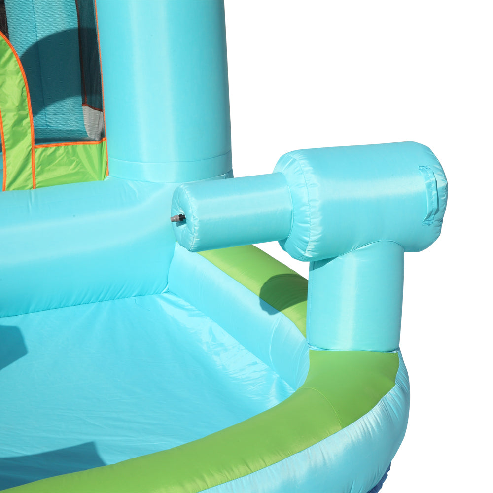 YeekTok Inflatable Bounce House, Slide Bouncer with Pool Area ,Climbing Wall, Large Jumping Area Sky Blue