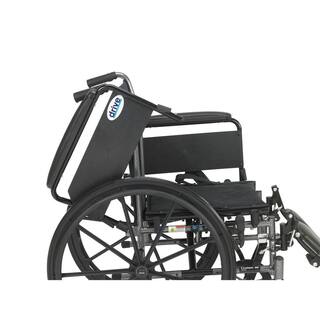 Drive Medical Cruiser III Light Weight Wheelchair with Removable Flip Back Full Arms and Elevating Legrest k316dfa-elr