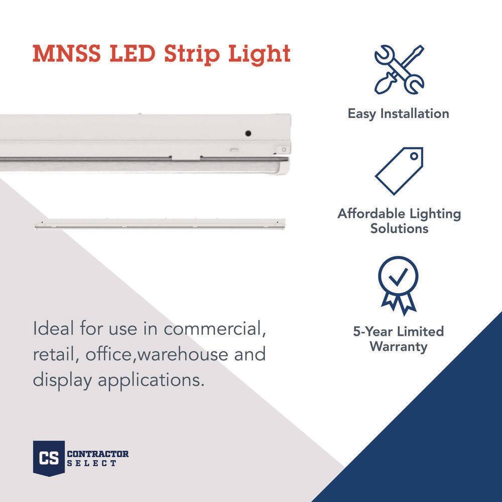 Lithonia Lighting MNSS 8 ft. 220-Watt Equivalent Integrated LED White Strip Light Fixture 4000K High Output MNSS L96 14000LM MVOLT GZ10 40K