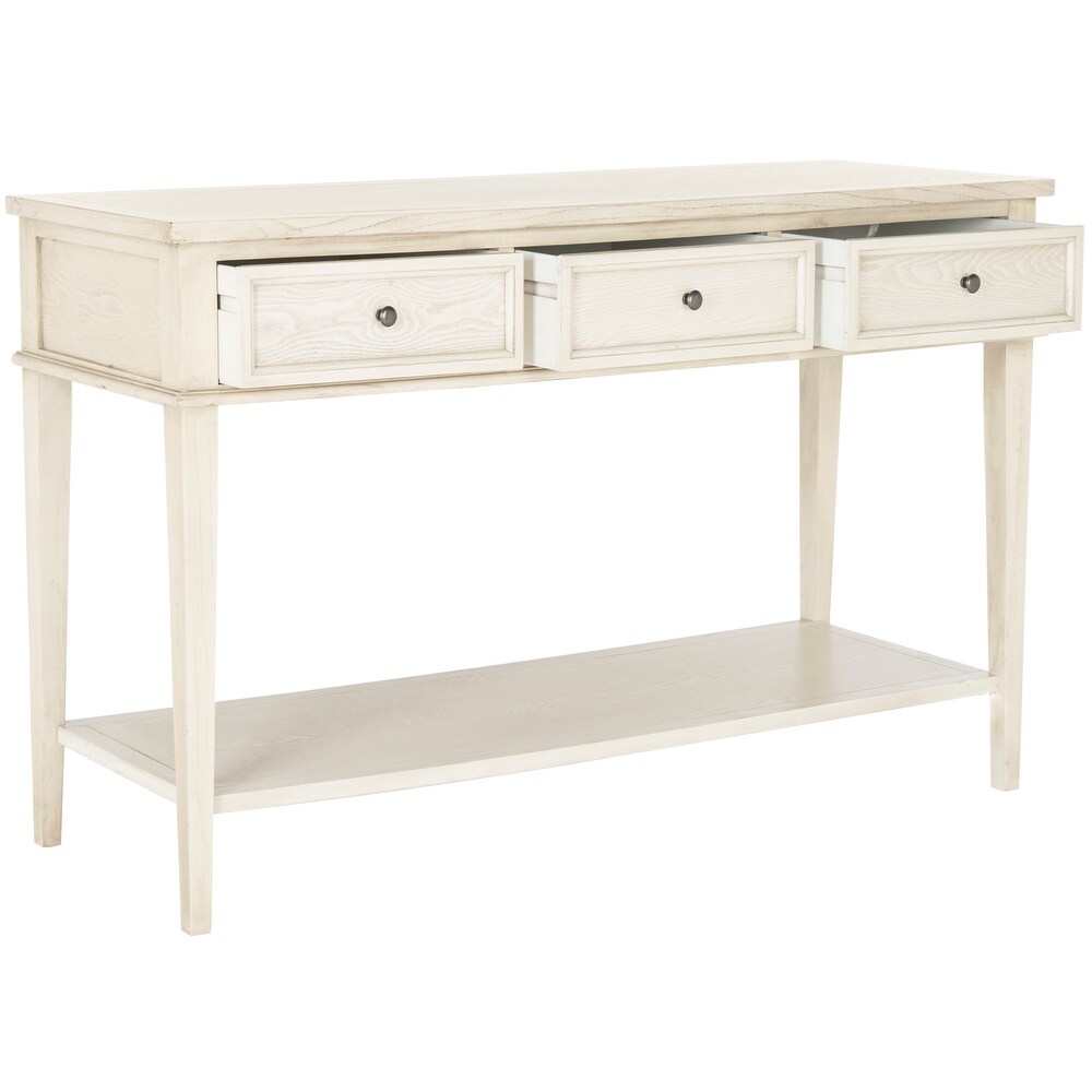 SAFAVIEH Manelin White Washed Console   60\