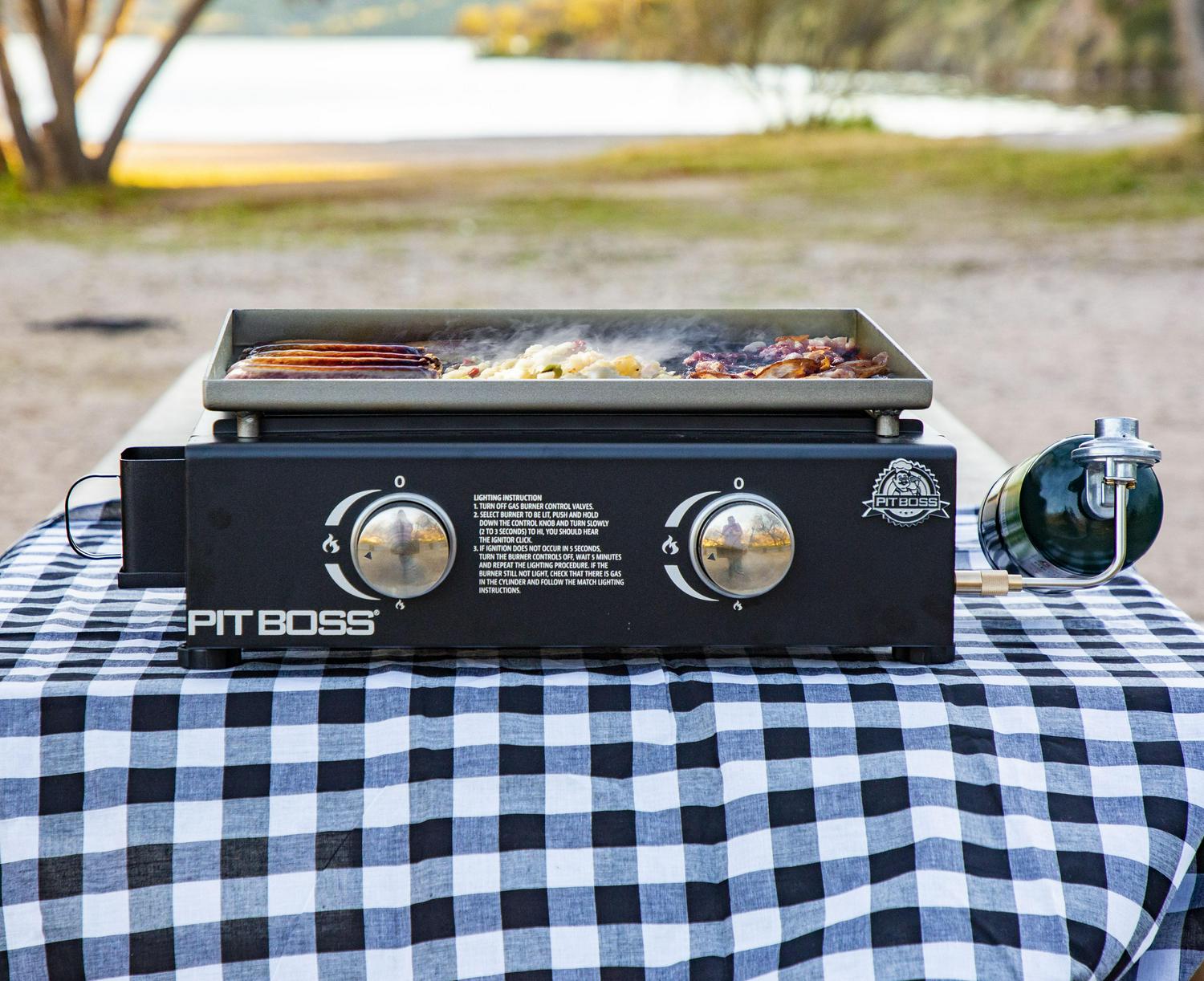 Pit Boss 2 Burner Portable Gas Griddle Lightweight and portable Cast Iron Griddle  Crowdfused