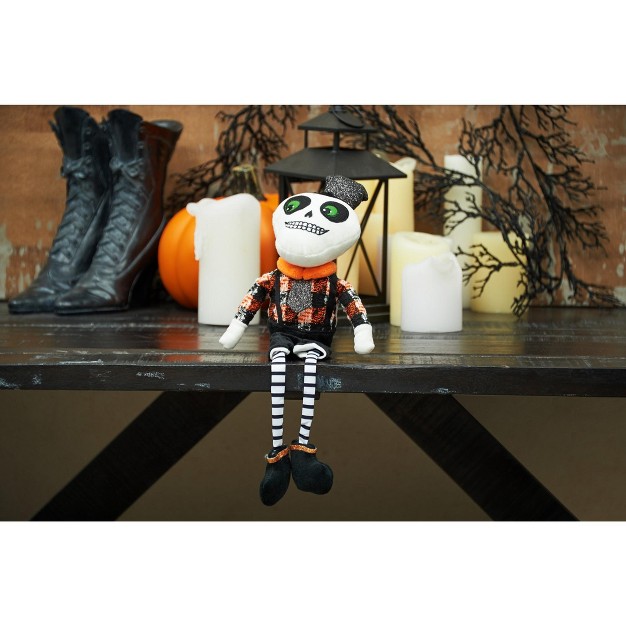 Gallerie Ii Skeleton Halloween Dangle Leg Shelf Sitter Figure Decor