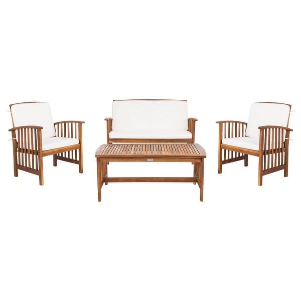 SAFAVIEH Outdoor Rocklin 4piece Conversation Patio Set