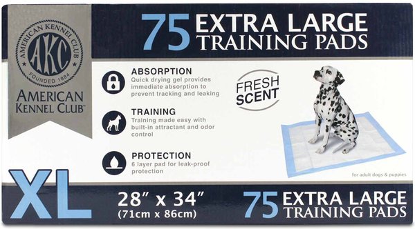 American Kennel Club AKC Dog Training Pads， 28 x 34-in， Fresh Scented