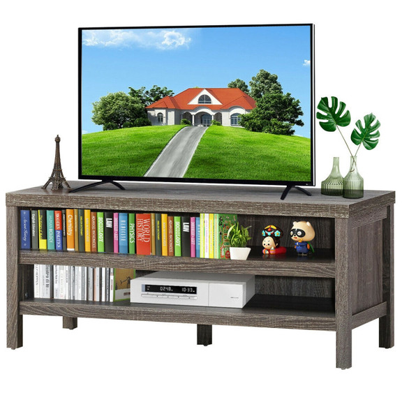 Costway 06412795 3 Tier TV Stand Console Cabinet f...