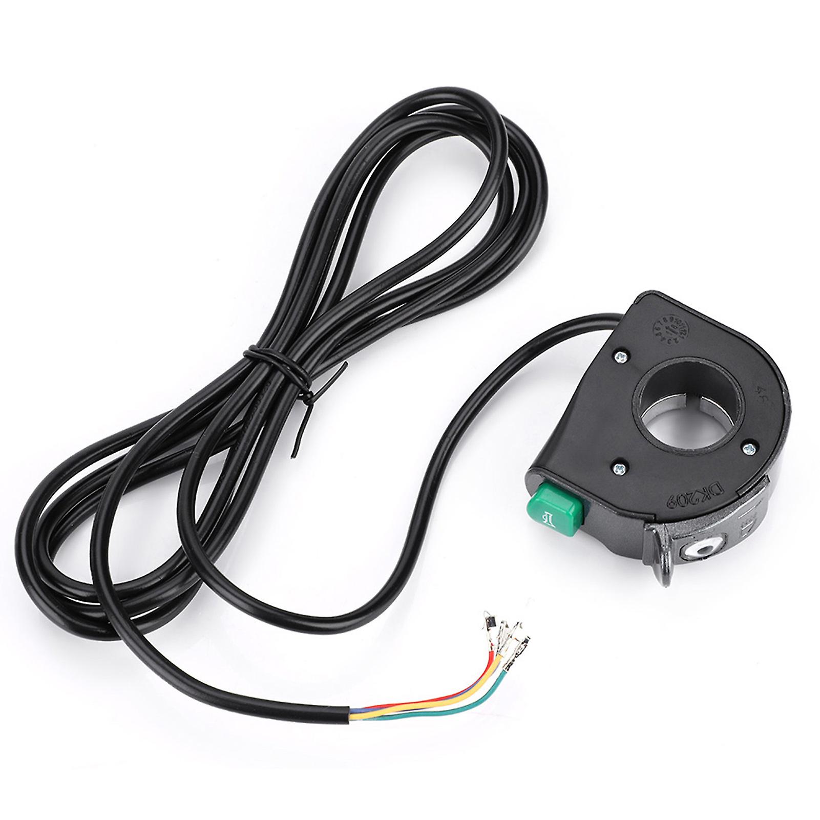 2 In 1 Electric Bicycle Scooter Handlebar Mounted Front Head Lamp Horn Shift Button Switch