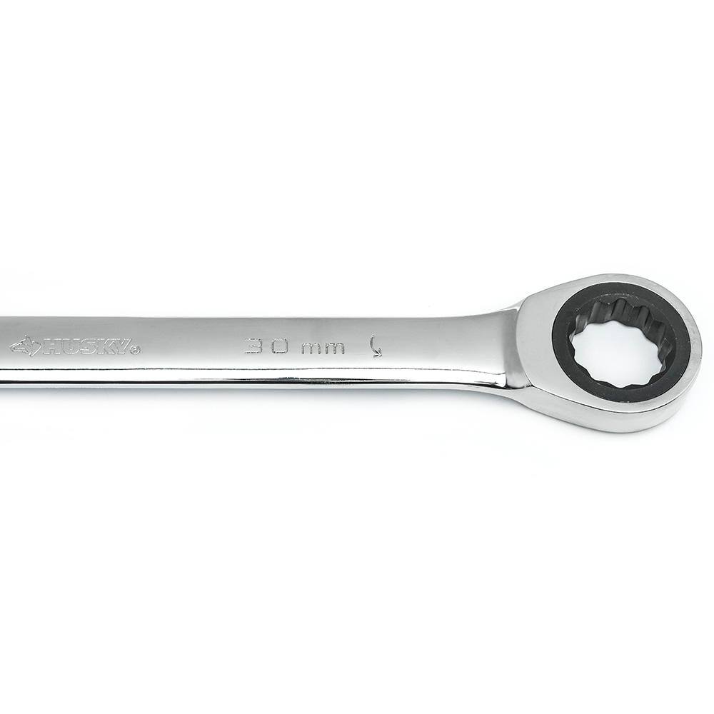 Husky 30 mm 12-Point Ratcheting Combination Wrench HRW30MM