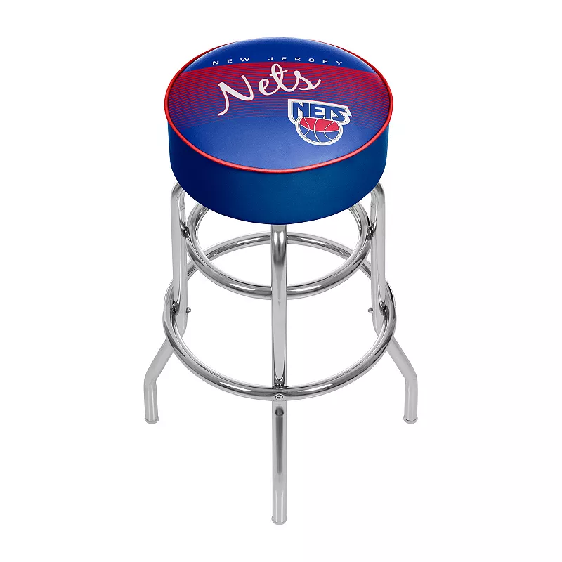 New Jersey Nets Hardwood Classics Padded Swivel Bar Stool