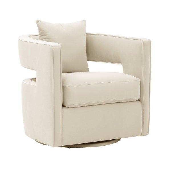 Kennedy Velvet Upholstered Swivel Chair