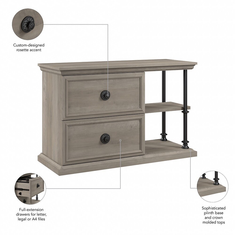 Coliseum Lateral File Cabinet with Shelves by Bush Furniture