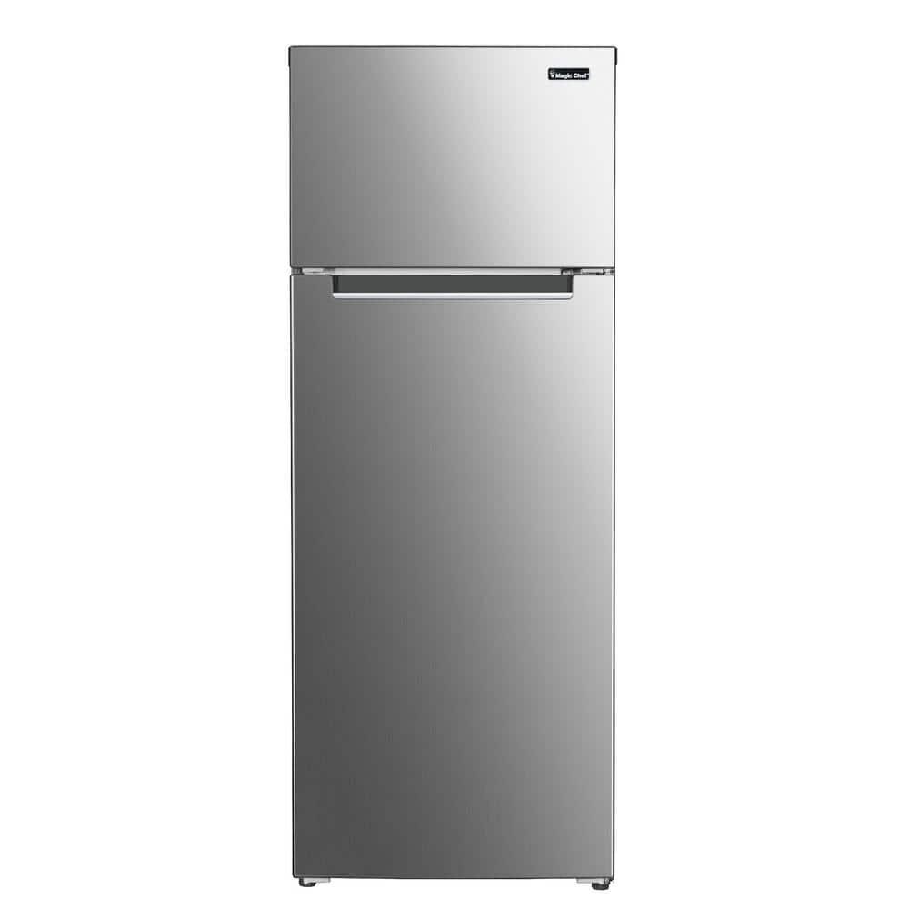 Magic Chef 73 cu ft 2Door Mini Fridge in Platinum Steel with Freezer