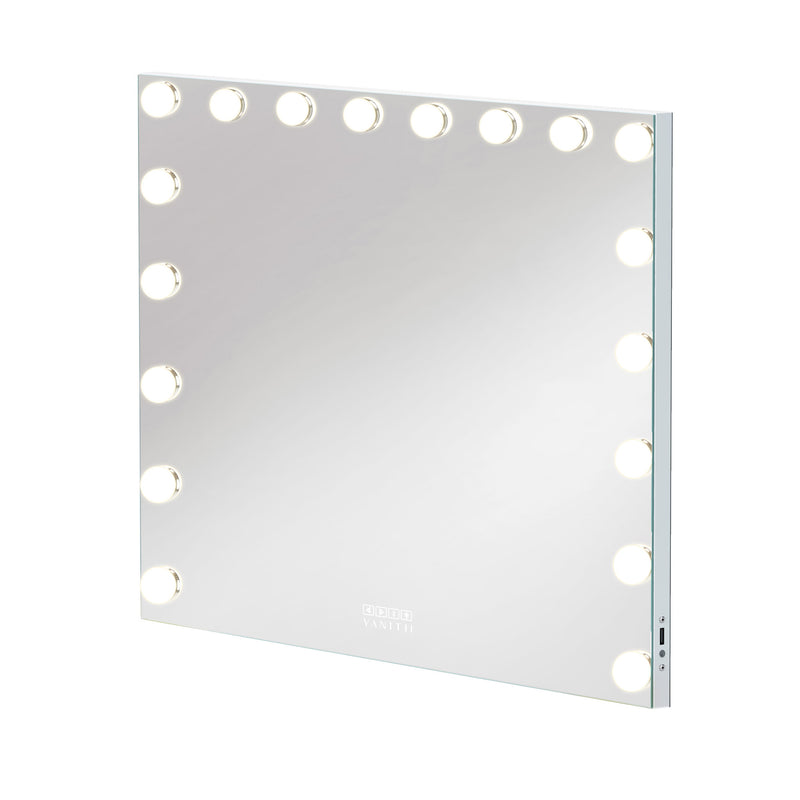 Mary Hollywood Vanity Mirror Pro with Bluetooth XXXL - 18 Dimmable LED Bulbs   VNT-8058-JMBT-WHT