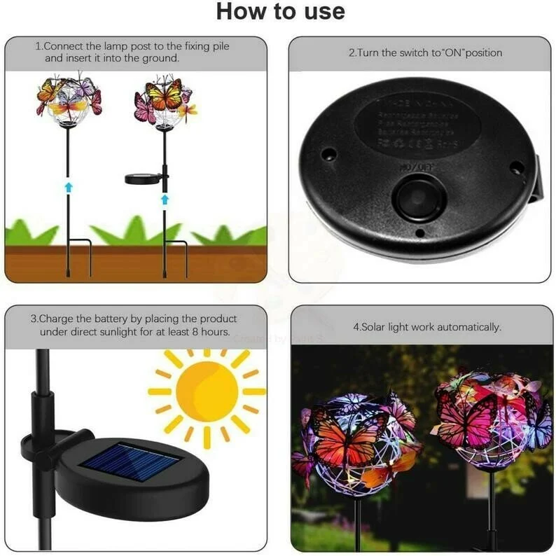 🔥BIG SALE - 49% OFF🔥Solar Stake Lights Butterflies Decor Lights ( BUY 1 GET 1 FREE )