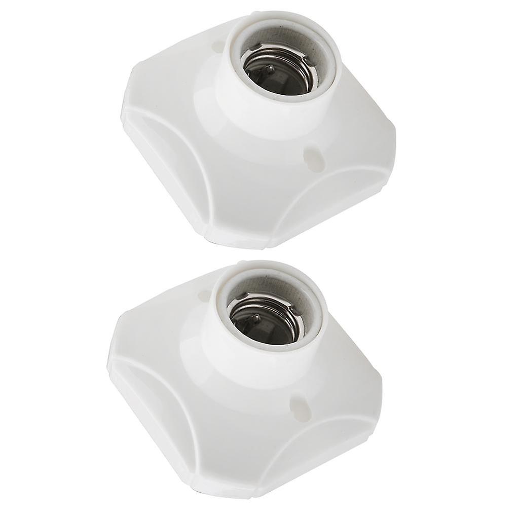 2pcs E27 Socket Lamp Holder Screw Light Bulb Socket Porcelain Light Holder