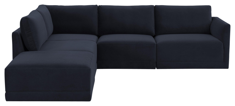 Willow Navy Modular LAF Sectional   Transitional   Sectional Sofas   by First of a Kind USA Inc  Houzz