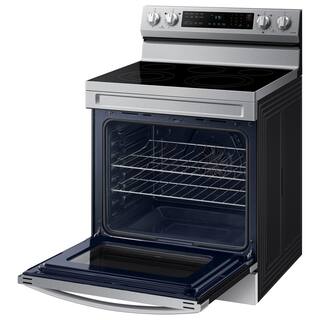  6.3 cu. ft. Smart Wi-Fi Enabled Convection Electric Range with No Preheat AirFry in Stainless Steel NE63A6511SS