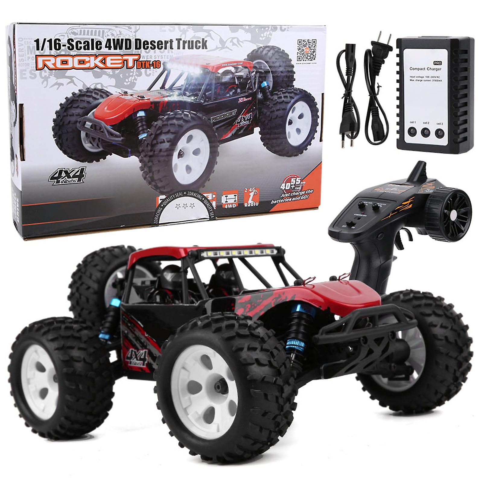 1/16 Scale Desert Truck Four Wheel Drive Vehicle Remote Control Car Model Toyred Brushless